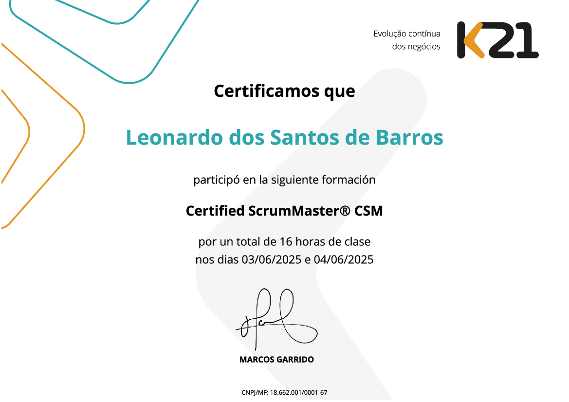 Certificado K21